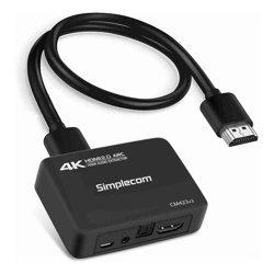 Simplecom CM423v3 HDMI 2.0 Audio Extractor Optical SPDIF + 3.5mm Stereo with ARC 4K@60Hz