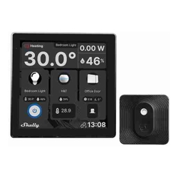 SHELLY WALL DISPLAY WHITE WITH SMART HUMIDITY AND TEMPERATURE SENSOR