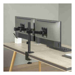 Brateck Dual-Monitor Steel Articulating Monitor Mount Fit Most 17"-32" Monitor Up to 20KG VESA 75x75100x100(Black)(LS)