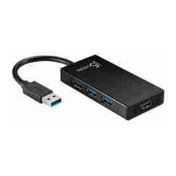 J5create USB3.0 Multi-Adapter HDMI & 3-Port Hub 12 Mth Wty (Refurbished)