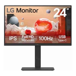 LG 23.8" (16:9) FHD IPS, HDMI, DP, USB-C, USB, RJ45, 100Hz, SPKR, 3YR