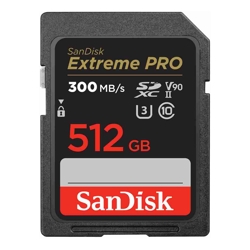 SanDisk 512GB Extreme PRO SDHC and SDXC UHS-II Card (SDSDXDK-512G-GN4IN)