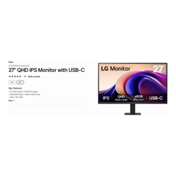 LG 27'' IPS 5ms QHD HDR10 Monitor with AMD FreeSync HDMI/DP Tilt VESA 100 x100 mm