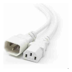 ALOGIC 2m IEC C13 to IEC C14 Computer Power Extension Cord Male to Female-White