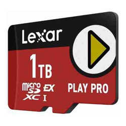 Lexar 1TB PLAY PRO microSDXC Express Card High performance up to 900MB/s read and 600MB/s write Limited Lifetime Warranty.