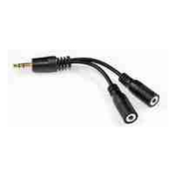 COMSOL 10CM 3.5MM STEREO MALE TO 2 X 3.5MM STEREO FEMALE CABLE