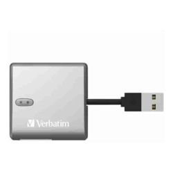 Verbatim USB 2.0 All- in-1 Card Reader Compact - including SD, SDHC, SDXC, microSD, microSDHC, microSDXC, CF-1, Memory Stick, xD and MS-Pro/Duo