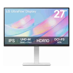 LG 27" UHD 4k 3840x2160 (16:9) IPS display HDR10 Height Adjustable White Monitor