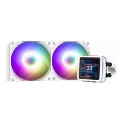 Zalman ALPHA2 DS A24 WHITE CPU Liquid Cooler with 2.73'' IPS LCD Screen 2x120mm ARGB Fan Socket: Intel LGA 1851/1700/1200/115X AMD AM5/AM4 5 Year Warranty