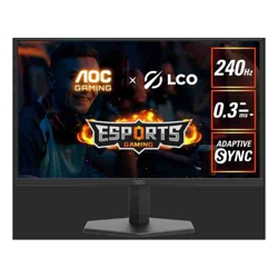 AOC 23.8" IPS 1920 x 1080 FHD 240Hz HDR10 0.3msAdaptive SyncHDMI 2.0 x 1 DisplayPort 1.4 x 1 Gaming Monitor (LS)