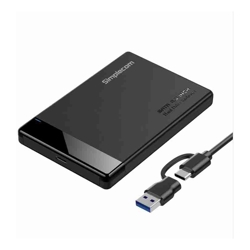 Simplecom SE109 Tool-free 2.5" SATA HDD SSD to USB-C Enclosure USB 3.2 Gen 1 Compatible with 7mm and 9.5mm laptop 2.5" SATA HDD/SSD