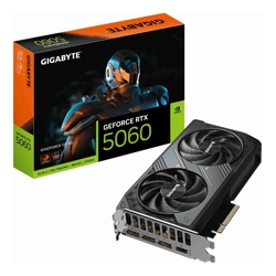 Gigabyte GeForce RTX 5060 WINDFORCE OC 8G 2512 MHz CUDA 3840 28 Gbps. GDDR7 128 bit PCI-E 5.0 PSU 450W DisplayPort 2.1b *3 HDMI 2.1b x1