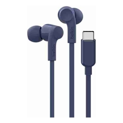 Belkin SoundForm USB-C Wired Headphones With Adjustable Volume Limiter-Blue (G3H0002fqBLV2)IPX5-Rated10mm DriversWired Connection2 Years Warranty