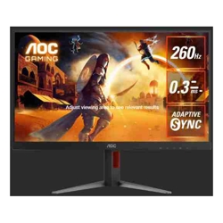 AOC 27" 260Hz 2560 x 1440 (QHD) 0.3ms Fast IPS HDMI2.0 x 1 DisplayPort1.4 x 1 Adaptive Sync DisplayHDR 400 Gaming Monitor