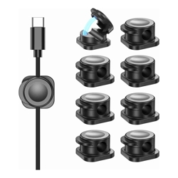 CHOETECH MCC001-BK 6 Pack Professional grade Magnetic Lock Cord Holder Clips Black