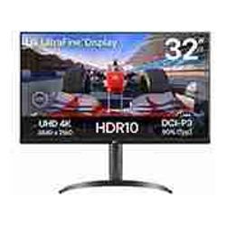 LG 31.5" 4K HDR10 16:9VAUHD(3840x2160)4ms60HzHDMIx2DP(1.4)TILTHEIGHTPIVOTSPK(5Wx2)VESA100x1003YR WTY