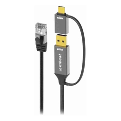 mbeat Tough Link 3m USB  USB-C to RJ45 Ethernet Cable Space Grey