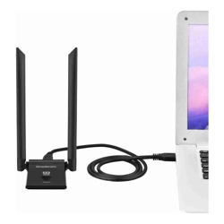 Simplecom NW628v2 AX1800 Dual Band WiFi 6 USB Adapter with 2x 5dBi High Gain Antennas