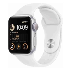 Apple Watch SE (GPS) - 40mm Aluminium - Silver with White Band 