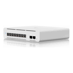 Ubiquiti Pro XG 8 PoE Compact Desktop/Wall-mountable Professional-grade 8-port Layer 3 Etherlighting  PoE++ Switch With (8) 10 GbE (2) 10G SFP+