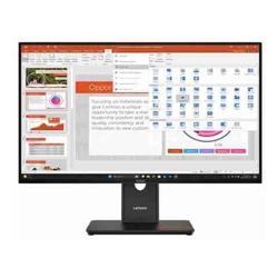 Lenovo ThinkVision T27i-40 27" FHD IPS Monitor 120Hz 1920x1080 16:9 Anti-Glare Height Adjustable Tilt Swivel Pivot 15W PD 4xUSB3.2 Hub VGA DP HDMI 3yr