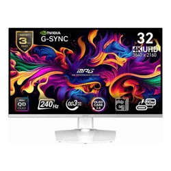 MSI MPG 321URXW QD-OLED 32" 4k 240Hz 0.03ms QD-OLED White Gaming Monitor