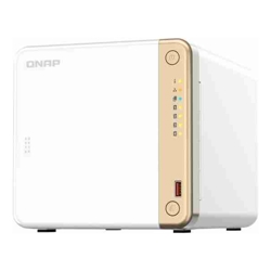 Qnap TS-462-4G 4-Bay desktop NASIntel Celeron N4505 dual-core 4 GB DDR4 onboard not expandable 4 x 3.5"/2.5" SATA 6Gb/s drive bays 2 x M.2 2280 PCIe 2 Yrs