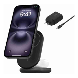 Belkin BoostCharge 2-in-1 Magnetic Wireless Foldable Charger with Qi2 15W-Black (WIZ028auBK)36W USB-C PSUCharges 2 DeviceCEW $25002 Years Warranty