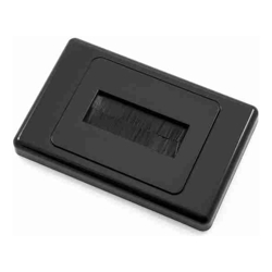 4Cabling Brush Wall Plate  Black