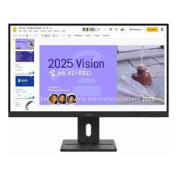 Lenovo 64BDGAR4AU, ThinkVision E27Q-40 Widescreen LED Monitor, 27" WQHD IPS Screen, 2560x1440, 16:9, 4ms, 100Hz, 2xHDMI, 1xDP, Speakers, VESA, Height Adjustable, Swivel, Pivot, Tilt, 3 Year Warranty