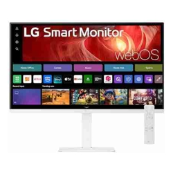 LG 31.5" 4K UHD Smart Monitor with webOS USB-C PD 65W AirPlay 2 DCI-P3 90% Bluetooth 5ms 60Hz and tilt/height/swivel/pivot stand