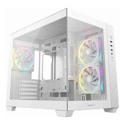 DeepCool CG330 3F WH M-ATX, Support BTF back-plug motherboard, USB3.0 x1,USB2.0 x2,Audio x1,Pre-installed with 3 PWM ARGB fans