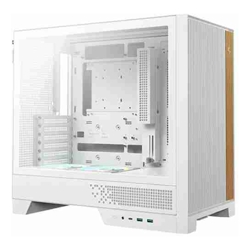 Deepcool CL600 WH High Airflow Compact ATX Case Two PreInstalled FansTempered Glass Side Panel Clean Cable Management
