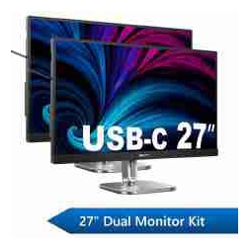 Philips 27" Business Dual Monitor Docking Kit, 1x 27" QHD Business Monitors & 1x 27" QHD USB-C Docking Business Monitor
