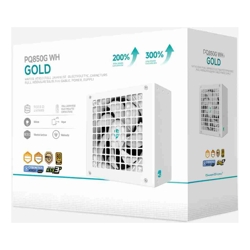 DeepCool PQ850G WH 850W Gamer Storm 80+ Gold/Cybenetics Fully Modular ATX Power Supply 120mm Fan, Japanese Capacitors, DC to DC, ATX12V V3.1,
