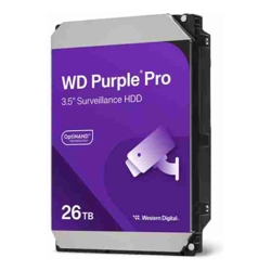 Western Digital WD Purple Pro 26TB 3.5" Surveillance HDD 7200RPM 512MB SATA 287MB/s 7200 RPM 512MB 5yrs warranty