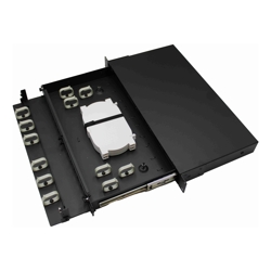4Cabling 4C | 1RU Fibre Optic Patch Panel | Rack Mount Unloaded 24SC / 48LC FOBOT