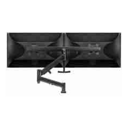 Atdec AWM Single Arm - Dual Rail - up to 2x 27 inch wide screens - <16kg - F Clamp - Black