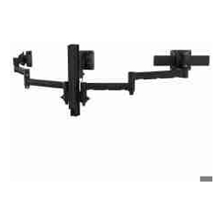 Atdec Triple Monitor Mount with Sliders Heavy-Duty F-Clamp Black