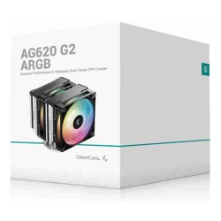 Deepcool AG620 ARGB v2 Dual-Tower CPU Cooler 2x 120mm Fan 6 Copper Heat Pipes Intel LGA2066/2011-v3/2011/1700/1200/1151/1150/1155 AMD AM5/AM4