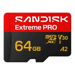 SanDisk 64G Extreme PRO microSD UHS-I Card (SDSQXCU-064G-GS6MA)