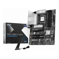 MSI PRO Z890-S WiFi, ATX, Intel LGA 1851, 4xDDR5, 3xM.2, 4xSATA 6Gb/s, RAID, 1xHDMI, 1xDP, 4xPCIe, 1xTB4, LAN, Wi-Fi 7+Bluetooth, 1xUSB-C, 6xUSB-A, 3 Year Warranty