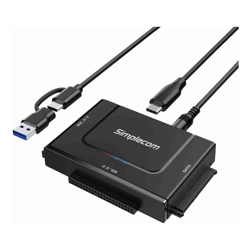 Simplecom SA492C SuperSpeed USB to 2.5" 3.5" & 5.25" SATA/IDE Adapter with Power Supply
