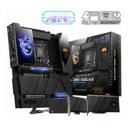 MSI MEG Z890 GODLIKE, E-ATX, Intel LGA 1851, 4xDDR5, 6xM.2, 4xSATA 6Gb/s, RAID, 3xPCIe, 2xTB4(Alt DP), GbE LAN, Wi-Fi 7+Bluetooth, 5xUSB-C, 8xUSB 3.2, 3 Year Warranty