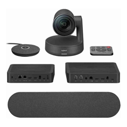 Logitech Rally 4K Ultra HD Video Conferencing Camera with Speaker & Mic Pod - Recommended up to 10 Seats