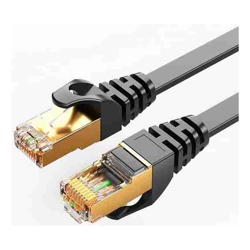 8Ware CAT7 Cable 2m Black Color RJ45 Ethernet Network LAN UTP Patch Cord Snagless Flat cable