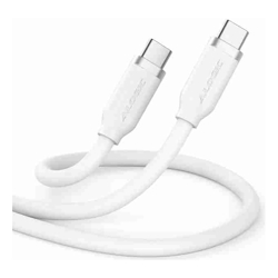 ALOGIC Elements Silicone 5A/240W USB2 USB-C to C Male Cable with cable tie 2m White