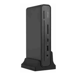 Asus Triple Display Usb-c Dock Duo DC301 Duo 12-in-1 - Hdmi DisplayPort Usb-c - Pd 90W - USB 3.2 Gen 1 Type-A Usb-c USB Type-A RJ45 Audio Jack Sd Card Reader - Black , 3 year Warranty