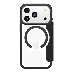 OtterBox React Folio MagSafe Apple New iPhone Pro Max 2026 /  iPhone 17 Pro Max (6.9") Case Black Crystal (Clear/Black) (77-98589)7 Years Warranty