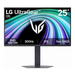 LG UltraGear 25" IPS Full HD 300Hz Monitor 1920x1080 IPS 300Hz 1ms GtG HDR10 sRGB 99% G-SYNC Compatible FreeSync Premium DP 1.4 2xHDMI